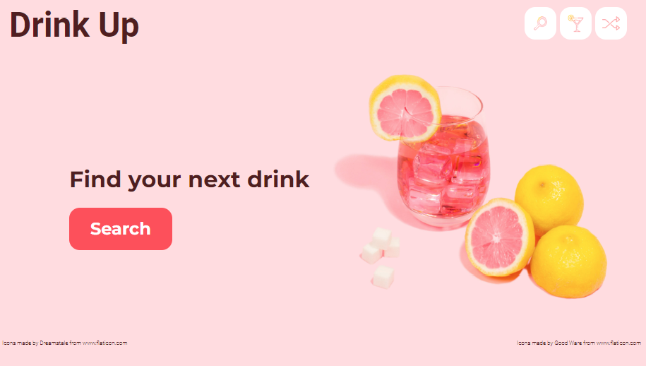 drink-up website snapshot